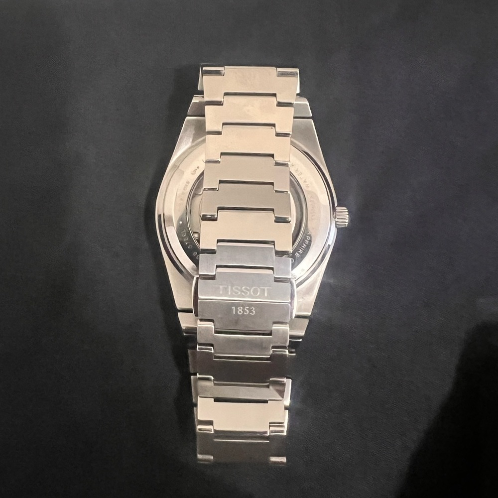 Tissot Men's Luxury Swiss Blue Waffle Dial Automatic PRX Powermatic Watch - Picture 5 of 9